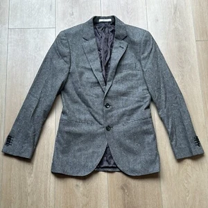 Club Monaco Blazer Mantel Gr. 36R Sports Fit Italy Marlane Wollstoff Grau Braun - Bild 1 von 13