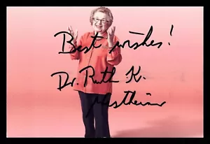Dr Ruth Westheimer Sex Therapist Autographed 4x6 Photo Beckett COA - Picture 1 of 2