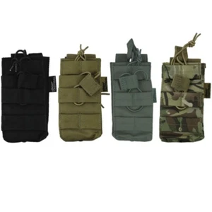 ARMY SINGLE DUO MAG POUCH AMMO X2 MAGAZINE MOLLE WEBBING AIRSOFT MILITARY - Picture 1 of 13