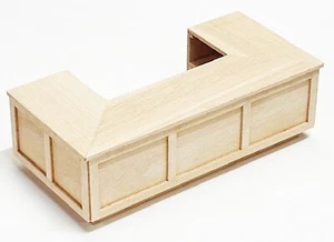 Dolls House Wooden Bar Natural Finish U Shaped Counter Shop L 1:12 Scale Tumdee - Picture 1 of 7