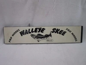 Vtg Walleye Skee Pro Model Fishing Sign Decorative Plaque Mancave Outdoor Decor - Picture 1 of 5