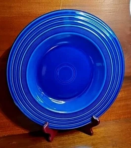 Homer Laughlin Fiesta azul cobalto 12"" pulgadas pasta profunda o tazón de sopa / sin plomo. - Imagen 1 de 11