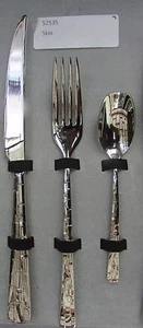 3 pezzi da pranzo modello pelle come nuovi di Sambot acciaio inox - Foto 1 di 6