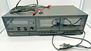 JVC TD-W83 Stero Double Cassette Tape Deck Player Powers On & Spins - FOR REPAIR - Picture 1 of 9