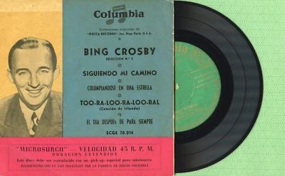 BING CROSBY / Siguiendo Mi Camino / COLUMBIA ECGE 70014 Press Spain 1954 EP VG+ - Image 1 of 4