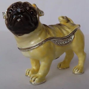 IMPULSE PUG JEWELED DECOR/PILL/TRINKET BOX NEW - Bild 1 von 10