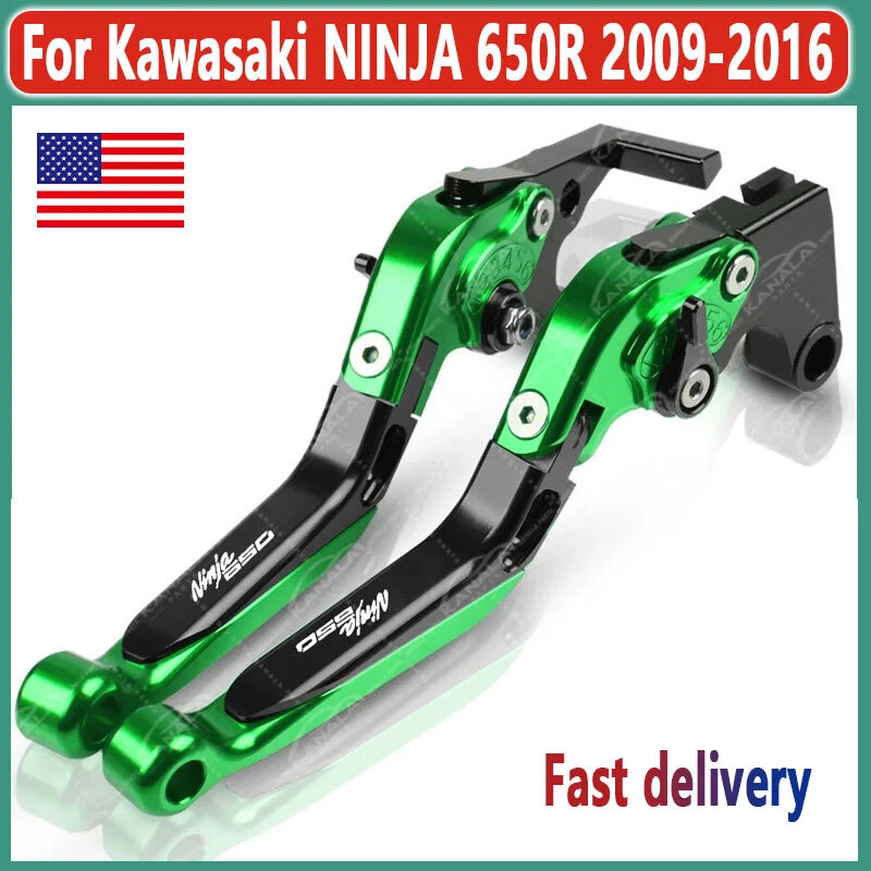 For Kawasaki NINJA650R 2009-2016 Aluminum Folding Extendable Brake Clutch Levers Foto 1 de 1