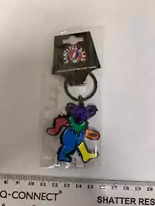 GRATEFUL DEAD DANCING BEAR 6 ROUND HIGH QUALITY METAL KEY CHAIN OFFICIAL - Picture 1 of 7