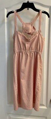 Judith March Women's Strappy Dress Knee Length Red & White Stripes Size Medium - Image 1 of 4