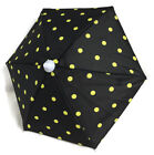 Parapluie noir avec pois jaunes pour vêtements de poupée américaine 18 pouces 