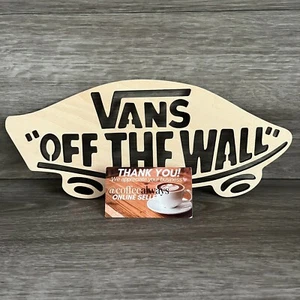 Vans Family Exclusive Wooden Laser Engraved Sign Stencil Off The Wall NEW - Picture 1 of 2