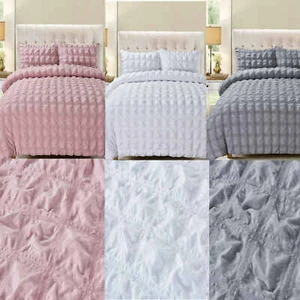 Quilt Cover Duvet Cover Grey Pink White Set Bedding "Checkers" Double King  - Picture 1 of 11