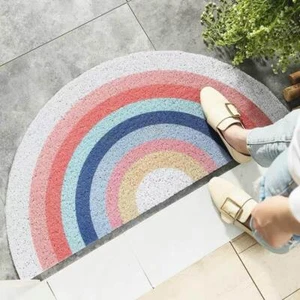 Semi-Circle Rainbow Door Mat | Add a Touch of Personality to Your Entryway - Picture 1 of 4