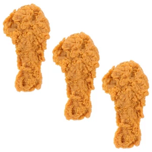 3PCS PVC Models Chicken Meat Model Fried Chicken Charm Simulation Food Toys - Picture 1 of 12