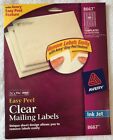 Avery Ink Jet Clear Mailing Labels 1 3/4" x  1/2" Size, 2000 labels # 8667