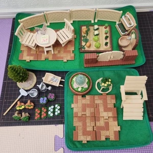 Sylvanian Family Garden Set cute Flowers vegetable treechair #892 - Picture 1 of 12