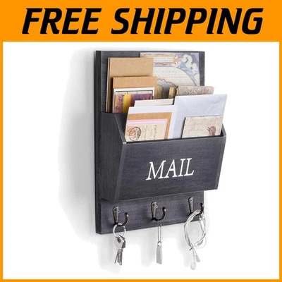 Wall Mounted Mail Sorter with Key Hooks - Image 1 of 4