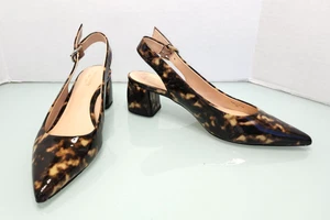Kate Spade New York pointed toe patent leather animal print slingback Sz 8M - Picture 1 of 10