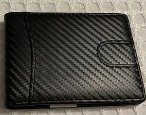 Access Denied Genuine Leather Slim Bifold Wallets For Men - Black - Picture 1 of 3