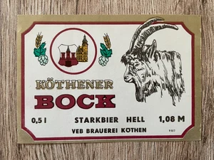 Etiketten, Brauerei Köthen, Köthener Bock, 10 x 7 cm, #1 - Bild 1 von 2