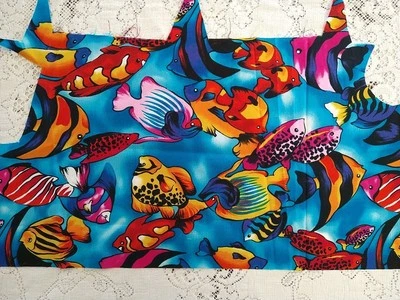 REMNANT Alexander Henry Fabrics Collection 1993 Tropical Fish Colorful 12x17 + - Image 1 of 4