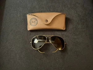 Ray-Ban Bausch & Lomb Vintage 1980s 1990s Aviators Sunglasses With Case USA - Picture 1 of 9