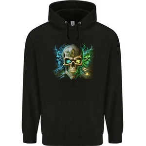 Three Demon Skulls Childrens Kids Hoodie - Picture 1 of 3