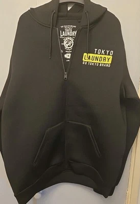 Sudadera con capucha para hombre Tokyo Laundry cremallera frontal 48 pulgadas talla grande en el pecho nueva Foto 1 de 4
