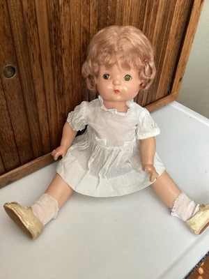 Muñeca Patsy Ann Effanbee Marcada Años 30 Composición 19”, Ojos Dormidos, Pelucada Foto 1 de 4