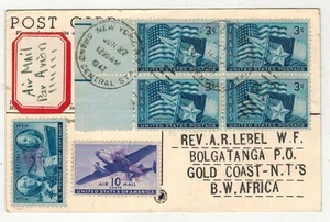 '47 MAILOMAT VENDING POSTCARD UNUSUAL FOREIGN DESTINATION GOLD COAST WEST AFRICA - Picture 1 of 2