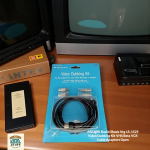 ARCHER Radio Shack Vtg 15-1525 Video Dubbing Kit VHS Beta VCR Cable Adapters Opn - Picture 1 of 6