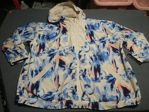 Livi Lane Bryant Jacket Ladies 22/24 Blue Water Windbreaker Athleisure Full Zip - Picture 1 of 10