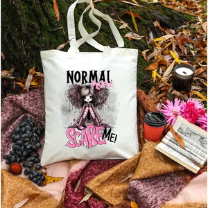 Bolso de Lona, Normal People Scare Me/Asas de Colores/Personalizar/12x14"/(Tote62) - Imagen 1 de 1