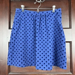 Falda plisada Boden para mujer 8 bolsillos azules de mezcla de algodón a lunares línea A - Imagen 1 de 14