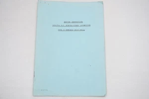 Class 1600 Electric Loco Railway Fault Finding Instructions Manual Book - Picture 1 of 7