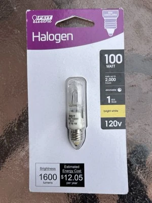 Feit Electric 100 Watt Bright White (3000k) T4 Mini Candelabra E11 Base | New - Image 1 of 2