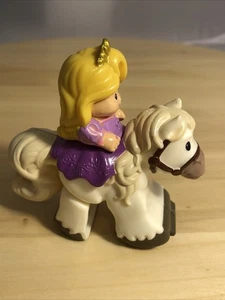 Fisher Price Little People Klip Klop Disney Prinzessin Rapunzel 3 Zoll Spielzeug Pferd - Bild 1 von 5