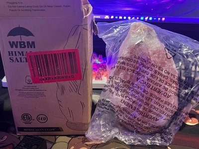 Lámpara de sal WBM - USB Lámpara de sal del Himalaya con control de atenuación táctil | Base de madera  Foto 1 de 3