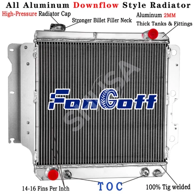 3 Rows Aluminum Radiator For 87-06,2001 Jeep Wrangler YJ TJ 2.4L 2.5L 4.0L L4 L6 — 第 1/4 张图片