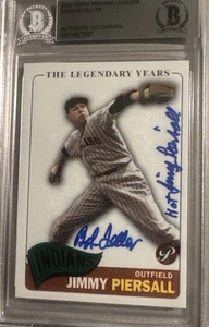 2005 Topps Pristine Piersall Bob Feller Fehler #32 Gold Refractor AUTO /65 BGS - Bild 1 von 2