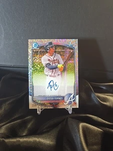 2025 Bowman Chrome Diego Tornes Autograph /299 Sparkle Ref 1st Bowman Atl Braves - Picture 1 of 2