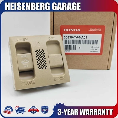 Sunroof Map Light Switch Assembly Beige 35830-TA0-A01 For Honda Accord Acura TSX - Image 1 of 4