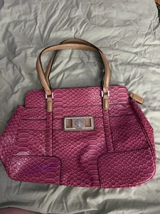 GUESS TALARA BERRY SATCHEL HANDBAG 100% AUTHENTIC - Picture 1 of 8