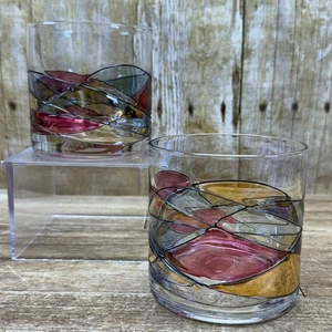 Two Antoni Barcelona Sagrada Handcrafted 12 oz Whiskey Bourbon Glasses ~FREE S/H - Picture 1 of 7