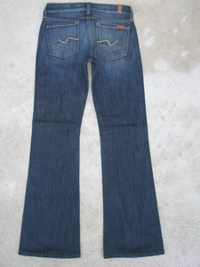 7 for all Mankind Bootcut Jeans Damen Gr. 24 Dunkelblau Distressed+Stretch L29 - Bild 1 von 8
