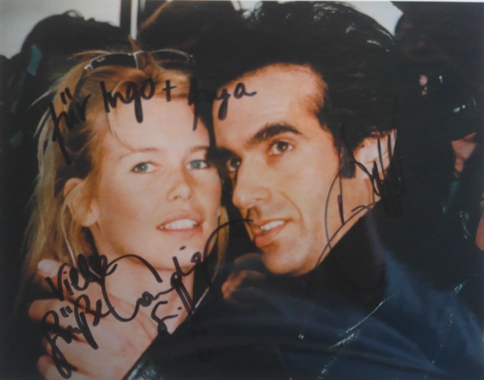 Claudia Schiffer & David Copperfield orig. Autogramm  20x25 - Bild 1 von 1