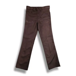 Vintage Ranger Jeans Brown 100% Polyester Western Dress Pants Men's 30x29 - Picture 1 of 14