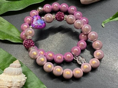 2St. Armband Miracle Beads Gr. M Acryl Strass Magic Beads #999-3 - Bild 1 von 3