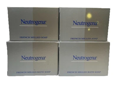 Neutrogena French Milled Bath Soap Lot of 4 Bars New in Box Vintage - Image 1 of 2