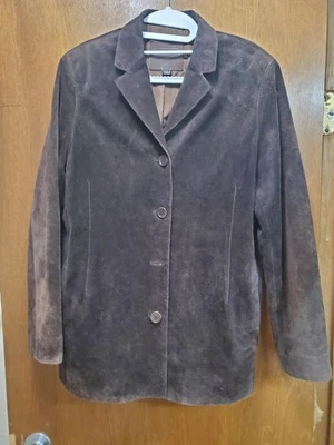 Винтажная коричневая замшевая кожаная куртка Coach размер средний - Изображение 1 из 2